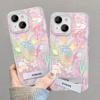 Applicable To Apple 15 Mobile Phone Case Summer IPhone 14 Angel Strawberry Cat Invisible Stand 13 Feather Yarn 12 Niche