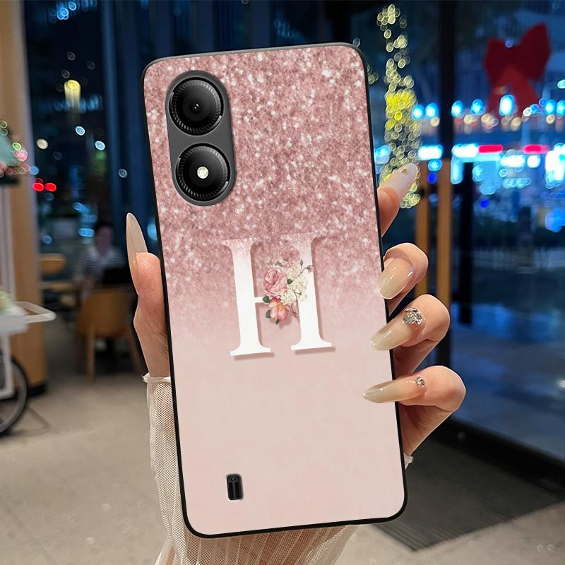 Эксклюзивный чехол для телефона со знаком зодиака и цветком для ZTE Blade A33s Мягкий силиконовый черный чехол ZTE Blade A33s Защита от царапин