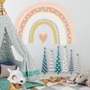 Cartoon Rainbow Wall Stickers for Kids Room Nursery Decoration Decals Mural Baby Bedroom Living Room Wall Decoration