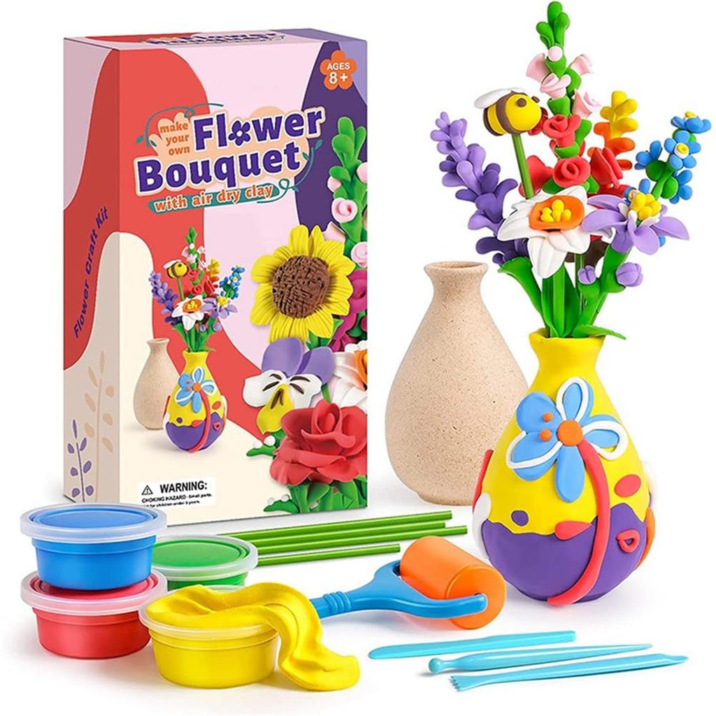 1 Set Flower Bouquet Modeling Kit Arts And Crafts Dry For Girls Boys Ages 6+
