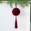DIY Christmas Lantern Decoration Velvet Xmas Ball Ornament Hanging Ornaments  Party Decoration