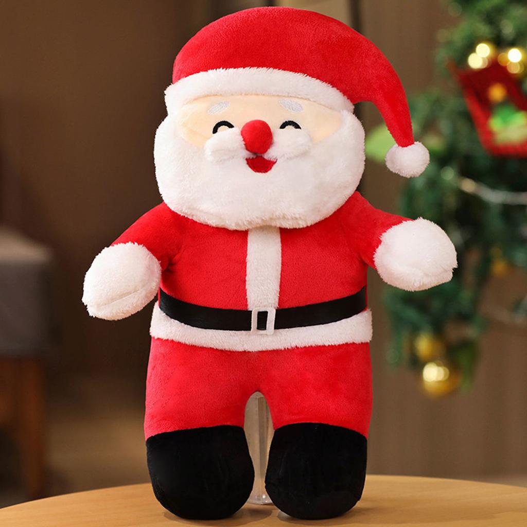 Singing Christmas Santa Doll with Music Holding Christmas Song Stuffed Toy Singing Santa Plush Doll for Holiday