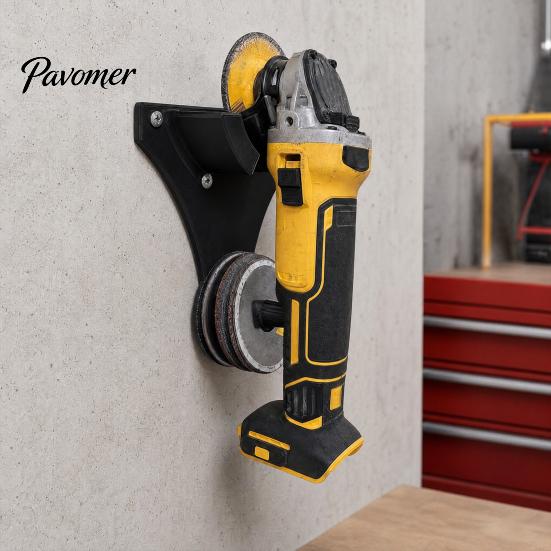 Angle Grinder Accessory Rack Organizer, Wall Mount with Disc Storage Bracket, Heavy Tool Organizer Duty Cutting Machines Holder, for Workshop