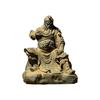 Chinese-Style Martial God Guan Yu Figure: Handmade Natural Rust Desktop Ornament for Living Room or Study