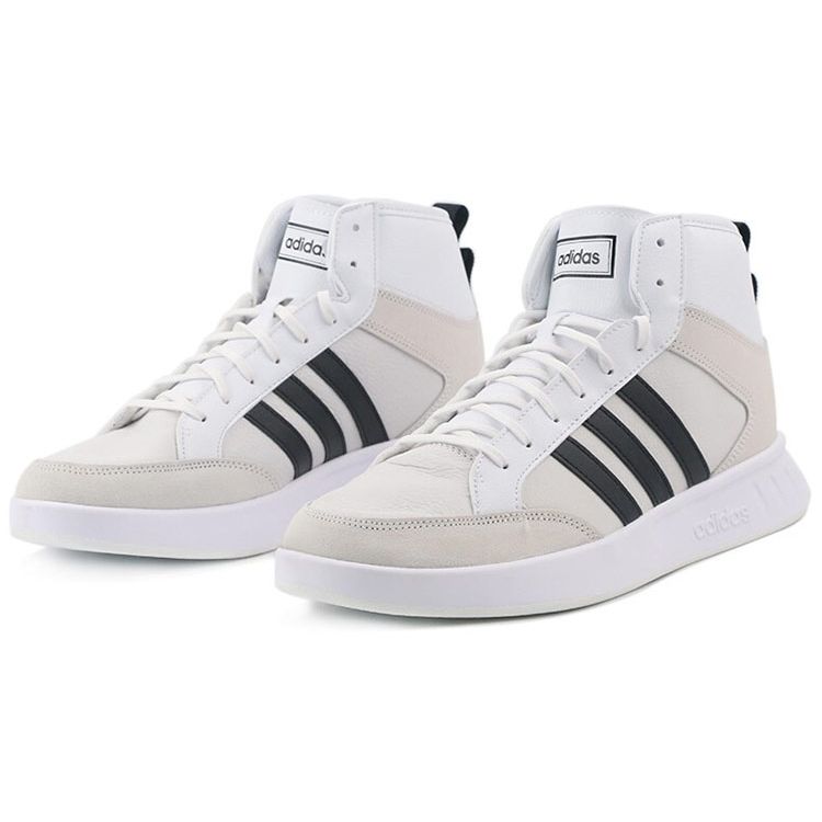 Adidas Court80s Mid Synthetic Leather Retro Casual Supportive Mid-Top Skate Shoes Unisex Sneakers White FY2732