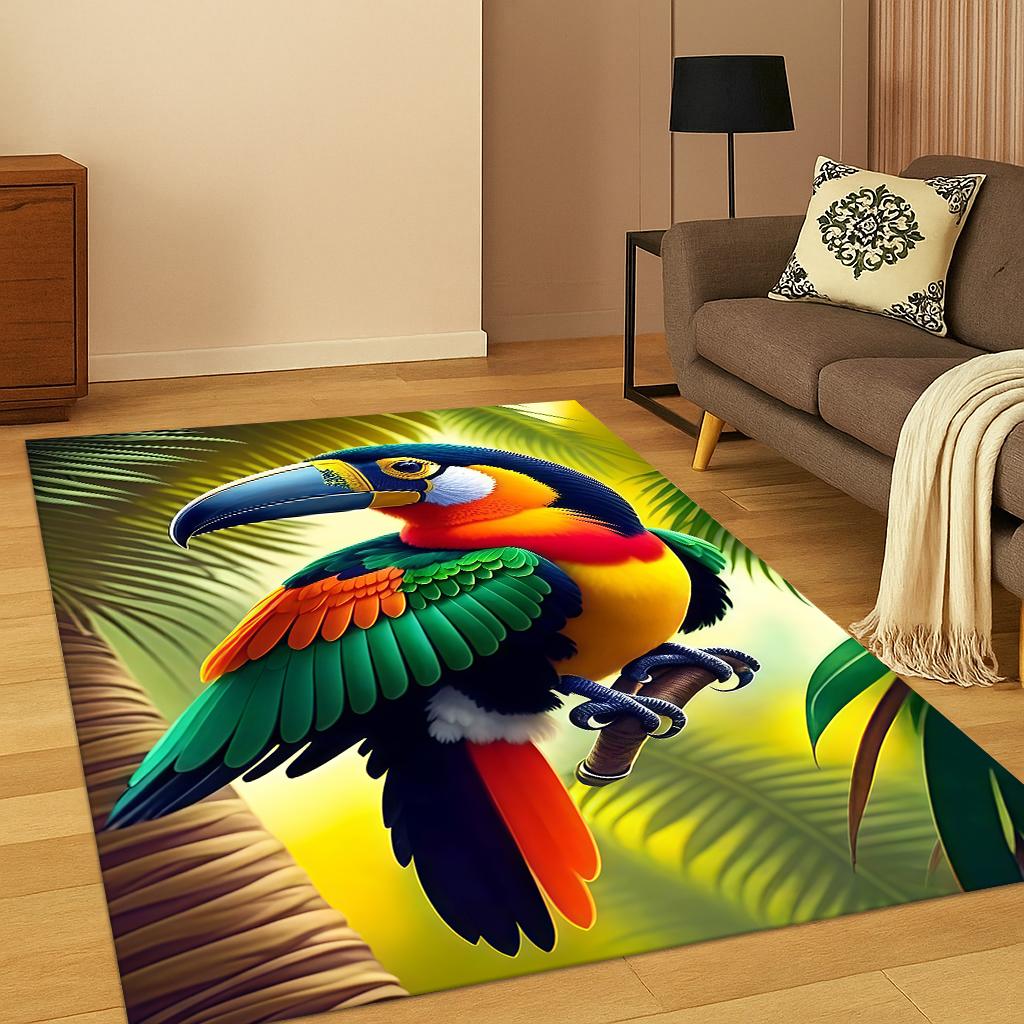 Tappeto colorato ara pappagallo uccello pappagallo per soggiorno divano casa camera da letto zerbino decorazione