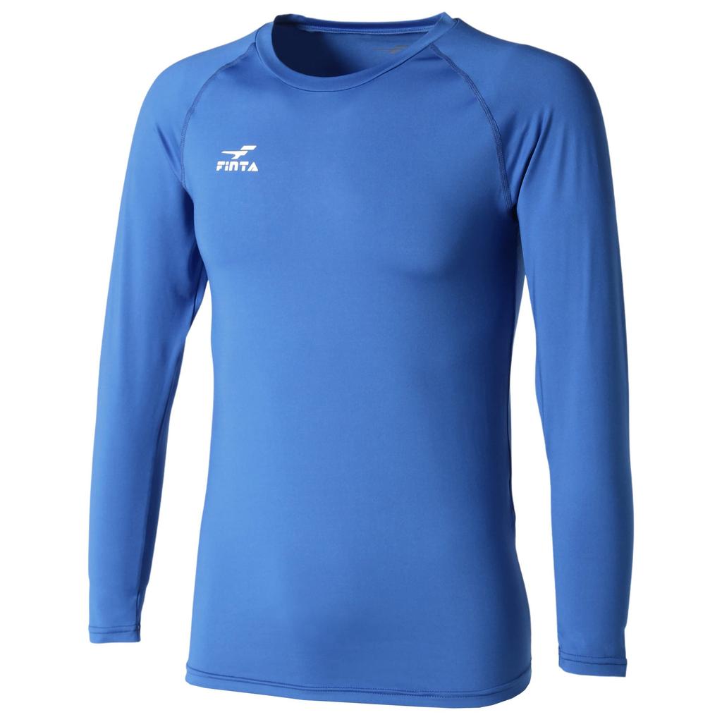 FINTA Soccer/Futsal Stretch Long Sleeve Cool Neck Undershirt FT5997 (2100) Blue, Size L