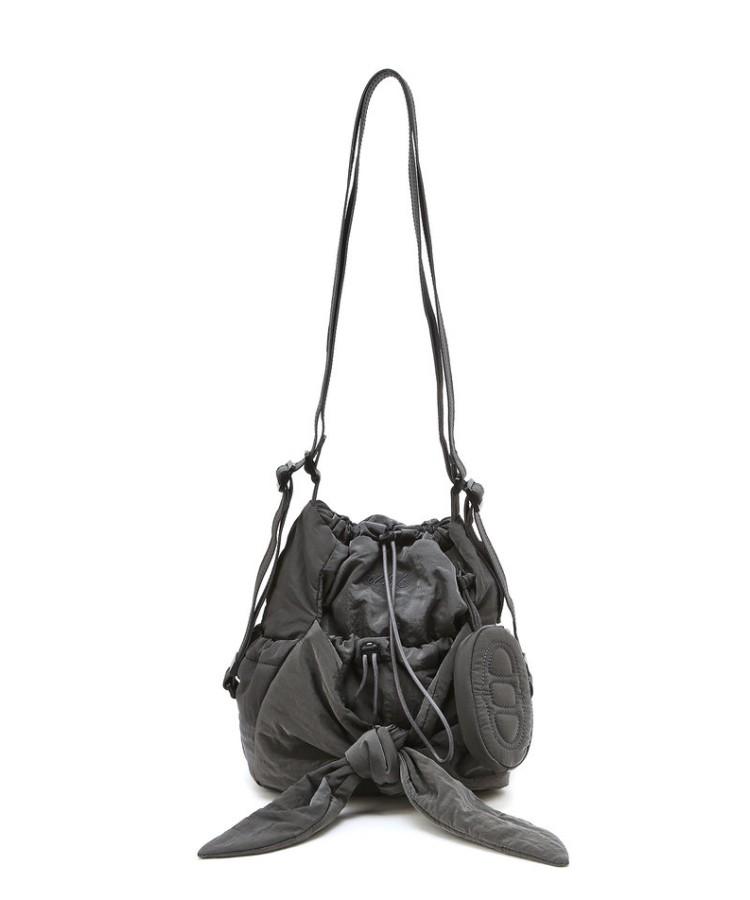 Athe Vanessabruno [Ruban] Dark Gray Ribbon Backpack And Shoulder Bag Mini Aaba5F941G3