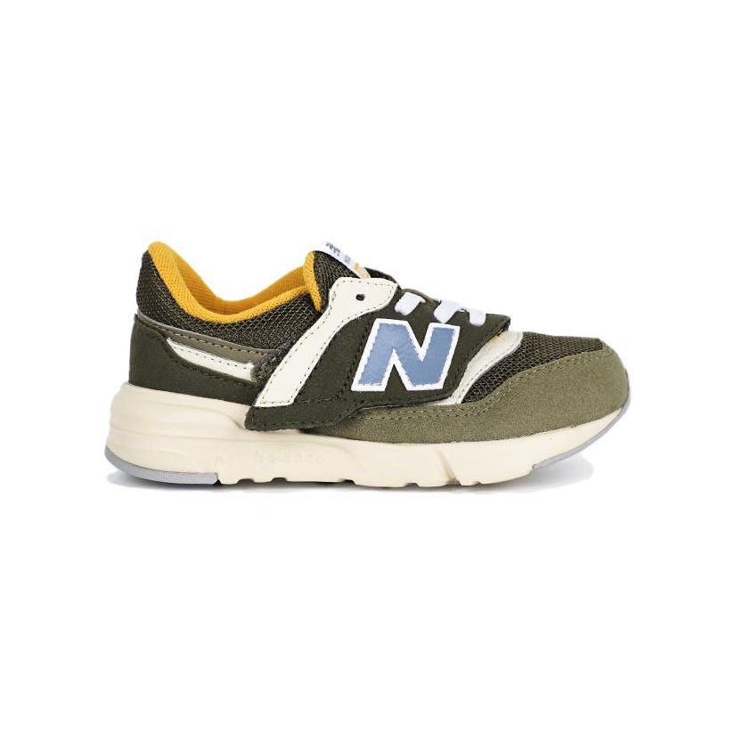 New Balance NB 997 Амортизирующие Прочные Низкие Кроссовки для Ходьбы Детская Обувь Зеленый Бежевый Синий NW997RBB