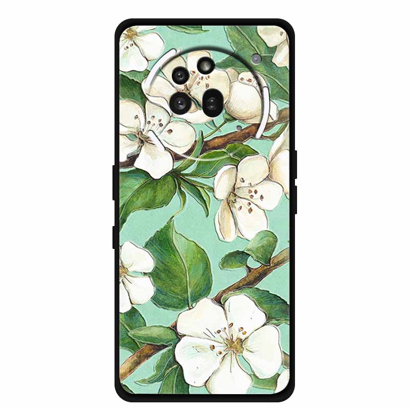 3D Тисненый Чехол Для Nothing Phone 3A Pro Чехол 3 A Pro Coque Цветы Черный Силикон Мягкая Задняя Крышка Для Nothing Phone3A Pro Чехол