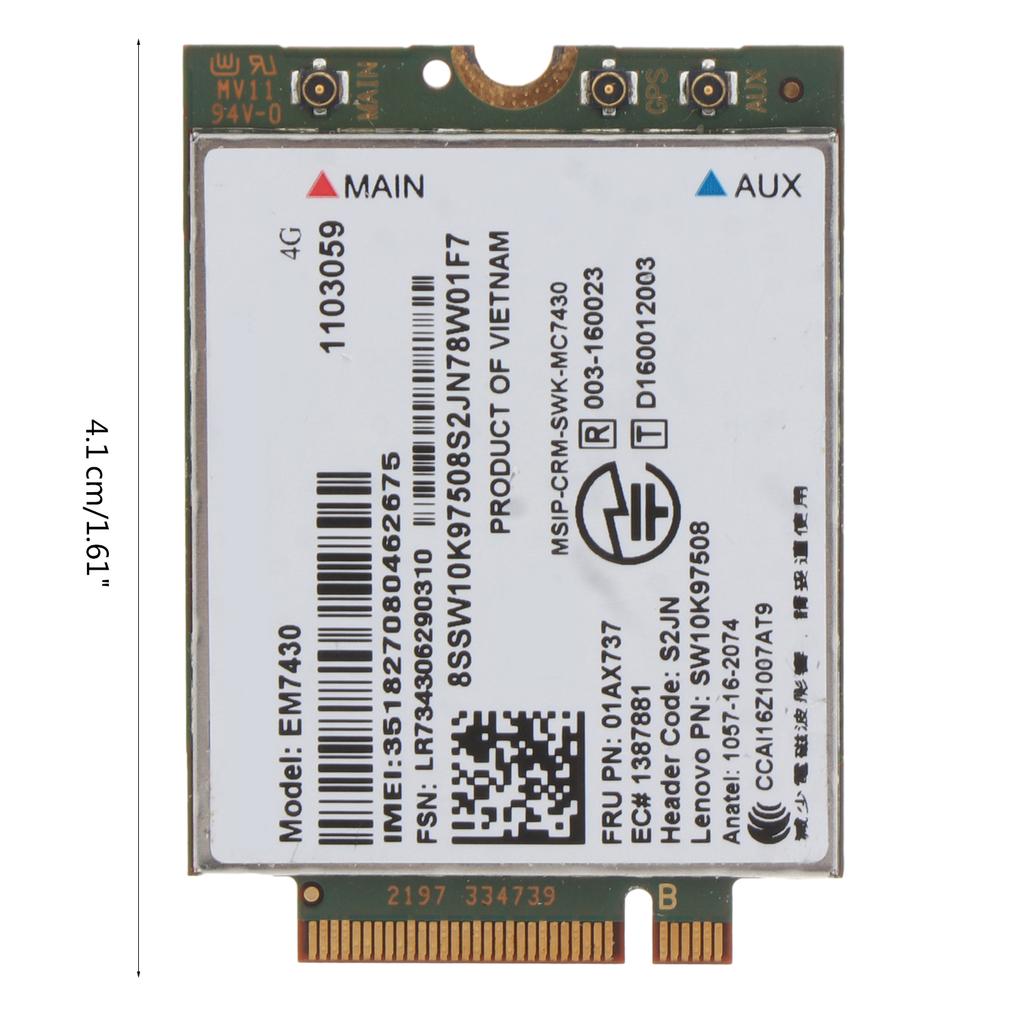 EM7430 4G LTE беспроводной модуль WWAN M2 NGFF карта для ноутбука Thinkpad X1C Gen5 T470S Lt10 планшетный ноутбук LTE 4G