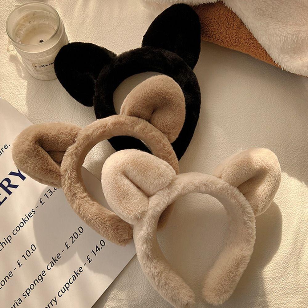 Мультяшная плюшевая повязка на голову, широкая плюшевая повязка на голову, простая повязка на голову с кошачьими ушками, вечеринка