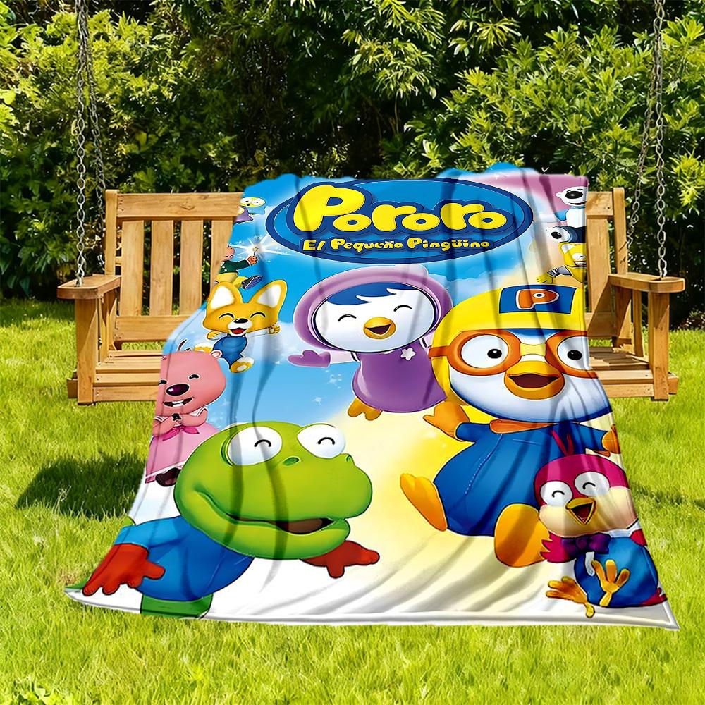 1 шт. Пледы Pororo Adventure для улицы, легкие, из фланели, мягкие и теплые, для использования в любое время года, для дивана, на открытом воздухе, в походе, в гостиной048