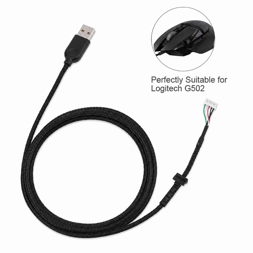 Durable USB Mouse Cable Braided Wire USB Charging Mouse Line for for Logitech G502 Gaming Mouse