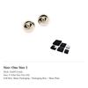 CHANEL Stud Earrings Women's Gold/crystal AB-26C-ABG870