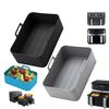 1/2PCS Reusable Air Fryer Silicone Tray Dish Dual 2 Basket Baking Pan Oven Pot Plate Liner Dual Air Fryer Accessories For Ninja