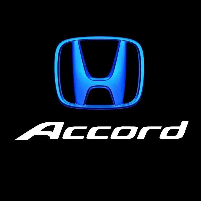 2Pcs LED HD Car Door Lights Logo Welcome Light For Honda Civic Fit Jazz Accord CRV HRV City Odyssey Passport Pilot Vezel Insight