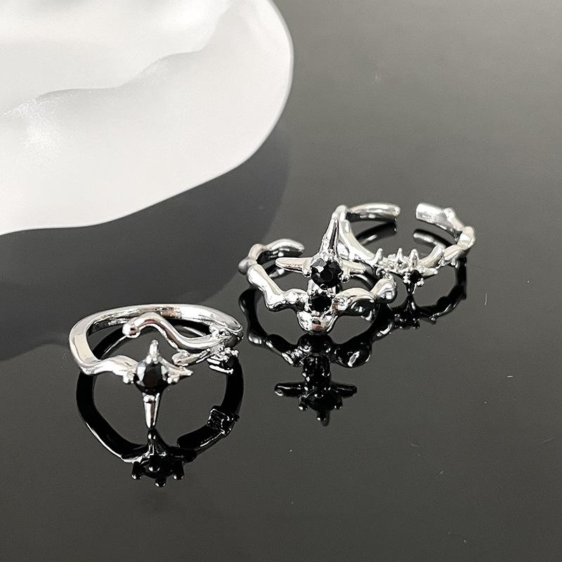 Нишевый Дизайн Чувство Неправильная Индивидуальность Французское Премиальное Чувство Кольцо Lava Diablo Женское Хип-Хоп Открытое Кольцо
