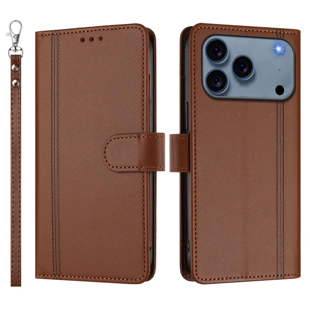 Чехол-бумажник с откидной крышкой для iPhone 17 16 Pro Max 17e 16e Air, кожаный чехол-держатель для карт с магнитной застежкой, подставка, противоударный чехол