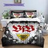VfB Stuttgart Pattern Bedding Quilt Set  Home Decoration  Gift (1 * duvet cover + 2 * pillowcase  without core)