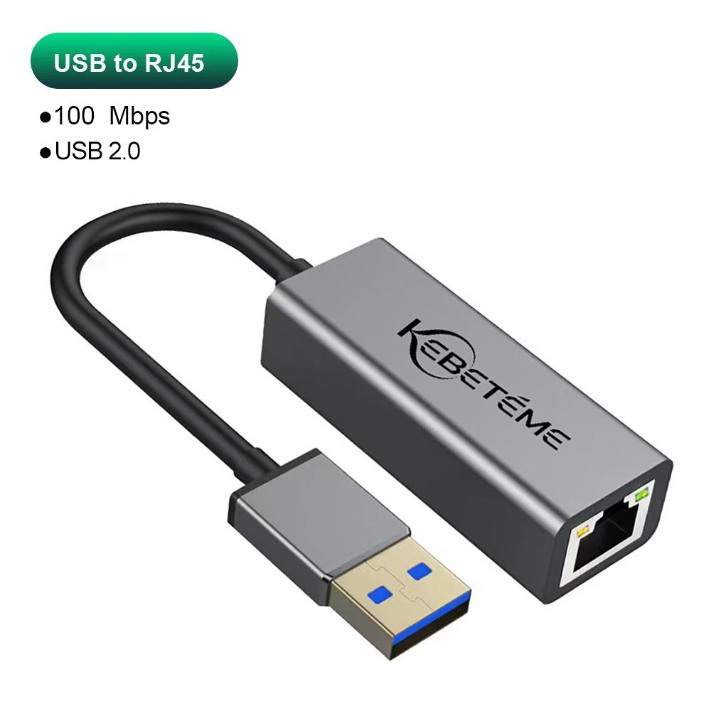 Kebidumei 1000 Мбит/с USB-адаптер Ethernet USB 3.0 Сетевая карта на USB RJ45 Lan для ПК MacBook Win 10/11 Ethernet USB-кабель