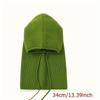 1PC Couple Solid Color Woolen Hats Women Winter Thick Knitted Warm Ear-protection Hooded Scarf