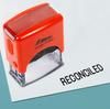 Printtoo Reconciled Self Inking Rubber Stamp Pre, Inked Office Stamp, Канцелярские товары для домашнего офиса, 38 x 14 мм,