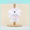 Soft And Cuddly Plush Dog Doll With Lovely Bowknot Perfect For Keychain Or Bag Accessory