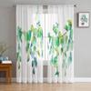 Зеленые листья винограда растения современные тюлевые шторы для гостиной спальни дома кухня окна прозрачные шторы