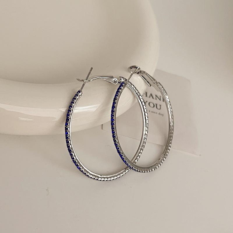 Европейские и американские ретро цветные серьги-кольца - Преувеличенный дизайн, Высококлассные модные аксессуары