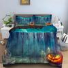 Halloween Horror Pumpkin King Queen Duvet Cover Night Witch Bedding Set Bat Moon Quilt Cover 2/3Pcs Polyester Comforter Cover