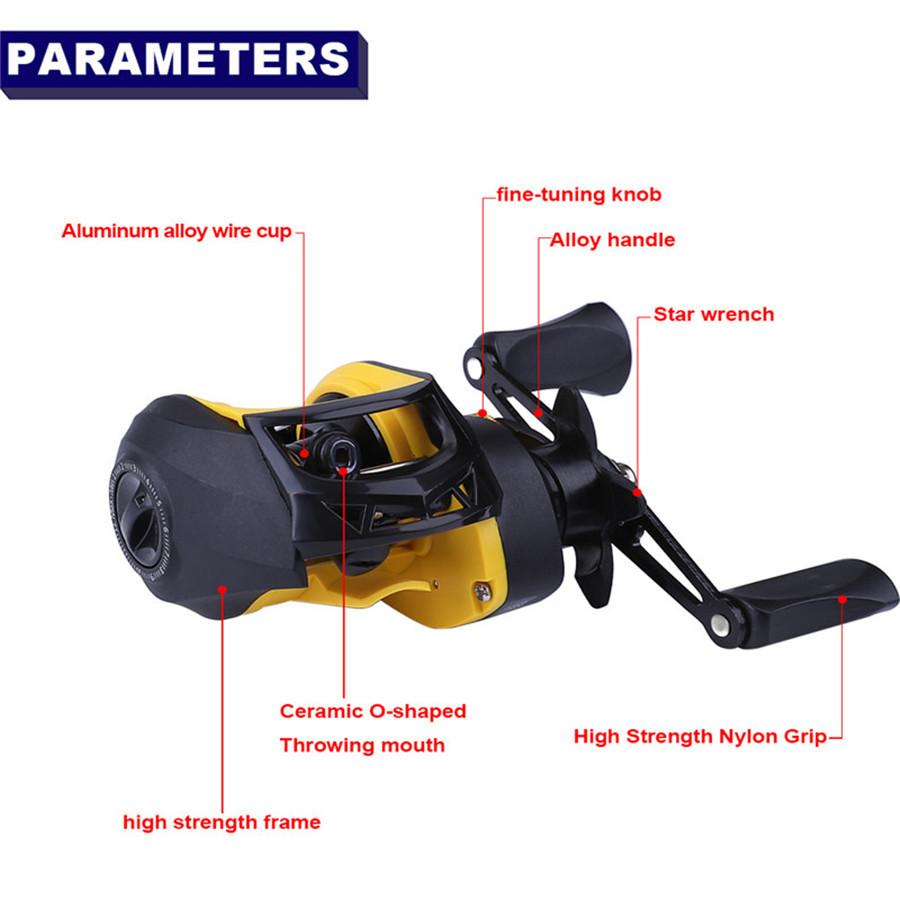 FTK Рыболовная катушка с шарикоподшипником из нержавеющей стали 19+1BB и магнитной тормозной системой для ловли в соленой и пресной воде, 8.1:1