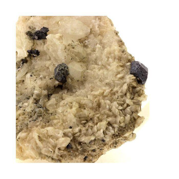 Pierres et Minéraux. Galène + Calcite. 1365.0 ct. Saint-Laurent-le-Minier, Gard, France..