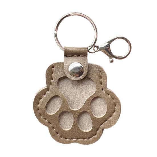 Pet Hair Keepsake Keychain Dog Cat Paw Shape Hair Storage Pendant Keychain Memorial Collection Keychain with Keyring Pet Memorial Gift