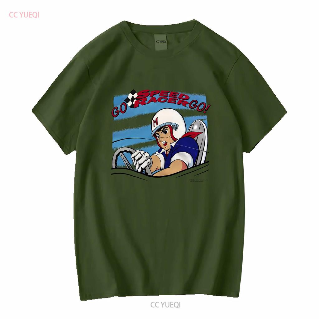 Фильм Винтаж Go Speed Racer Футболка Хлопок S 5XL KV12232 длинный рукав винтаж Стирка Слегка уличный стиль Удобная Эластичная