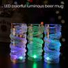 Светящаяся чашка для пива, светодиодная, меняющая цвет, чашка дракона, активируемая водой, прозрачная кружка для питья для барной вечеринки