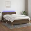 VidaXL Slat Bed Base with Mattress and LED, Upholstered Bed, Double Bed, Adult Bed for Indoor Bedroom, 3133880