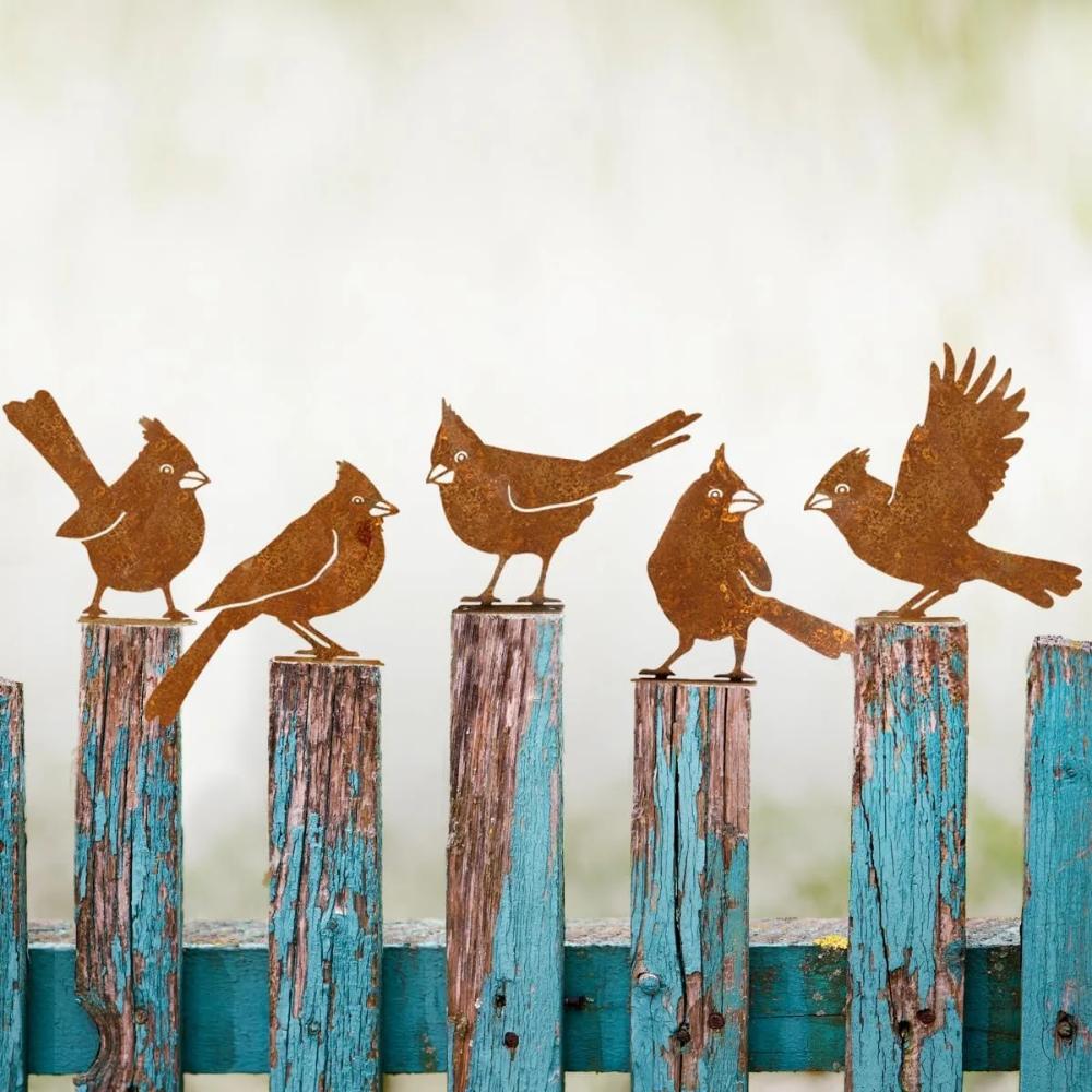 Металлические птицы, украшения для забора, уличные ржавые силуэты птиц, подарки для ворон, металлические птицы, статуэтки, украшения для двора, декор для ворона