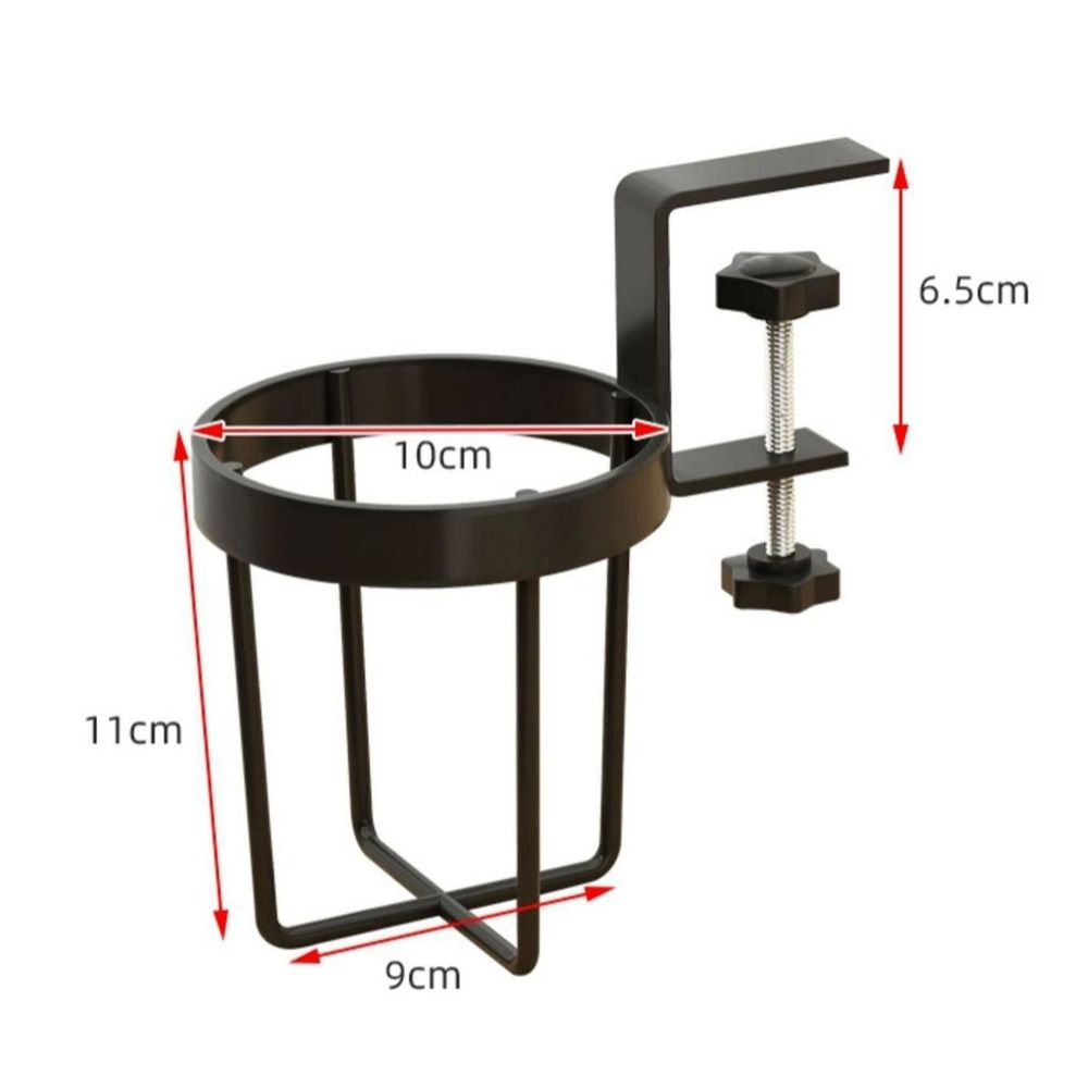 Metal Cup Storage Rack Punch-free Table Fixed Storage Rack New Desk Cup Holder Table