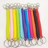 Elastic Spring Lanyard Stretch Wristband Unisex Wrist Coil Key Cord Clasp Spiral Stretch Keychain Spring Rope Key Ring
