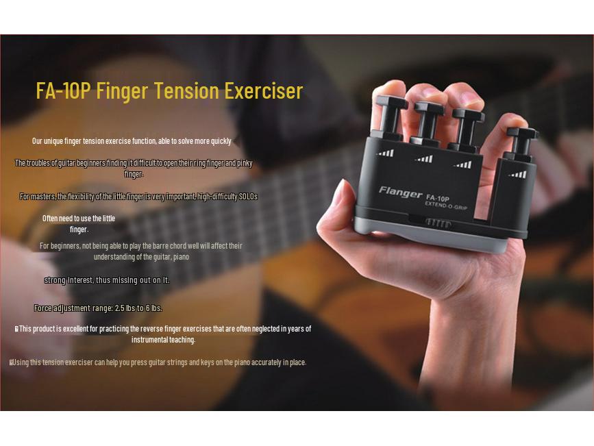 Adjustable Flanger FA-10P Finger Strength Trainer for Piano & Guitar