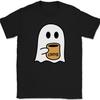 Ghost Coffee T-Shirt Funny Humor Halloween Caffeine Trick or Treat Tee