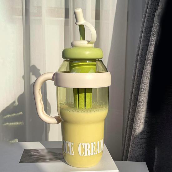 1300 мл симпатичная бутылка для воды с трубочкой, герметичная крышка, регулируемый ремешок, портативная дорожная кружка, большая емкость, бутылка для фитнеса, велосипеда, летний горшок для холодной воды без BPA