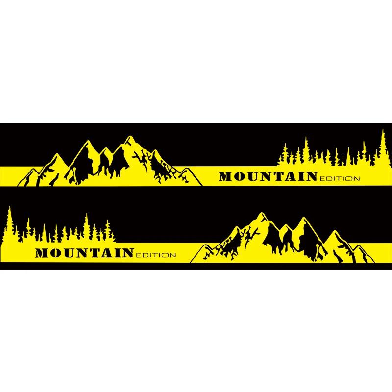 Large Mountain Trees Side Body Car Sticker Forest Landscape Auto Vehicle Door Sides Vinyl Decal for SUV Caravan RV Van Camper