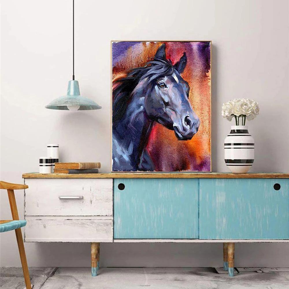 5D DIY Алмазная картина Лошадь Набор для вышивки крестом Мозаика Алмазная вышивка Роза Полный круглый квадратный дрель Домашнее украшение