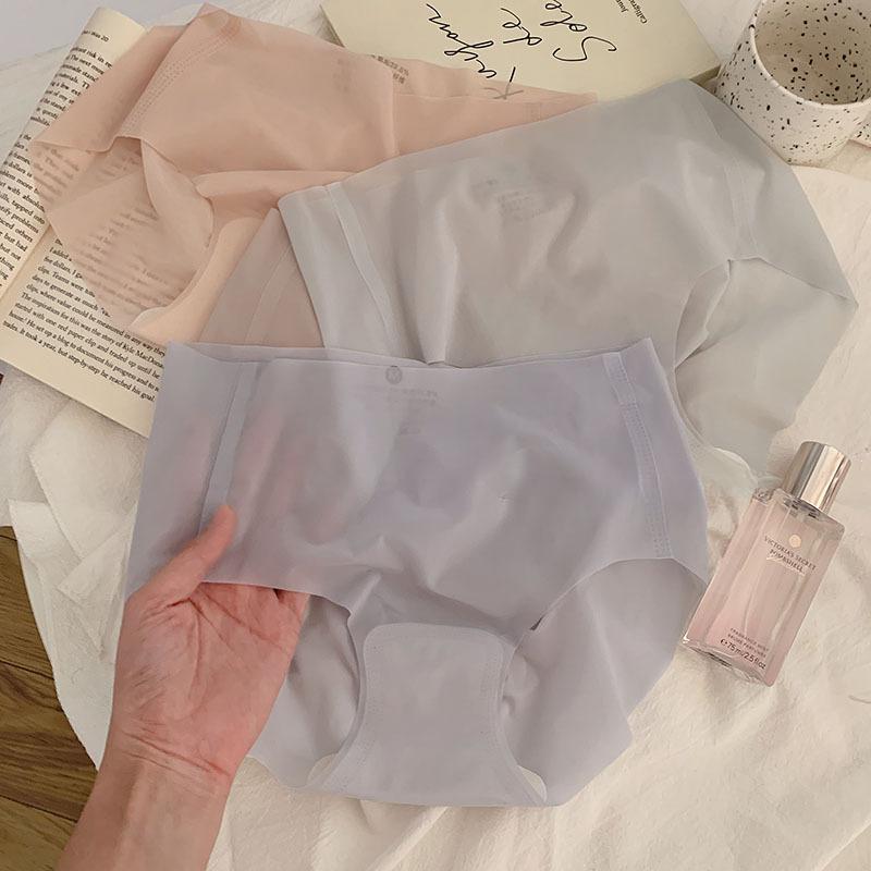 Mid-waist Ultra-thin Women's Underwear Breathable Summer Peach Hip Quick-drying Briefs
