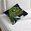 Meme Fuuny Frog PPepe Square Pillow Cover Decorative Throw Pillow Case for Sofa Couch Bed Home Car Living Room Decoration