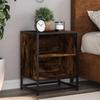 VidaXL Bedside Tables 2 Pcs Smoked Oak Engineered Wood and Metal, Side Table, Bedside Cabinet, Side Table for 848704