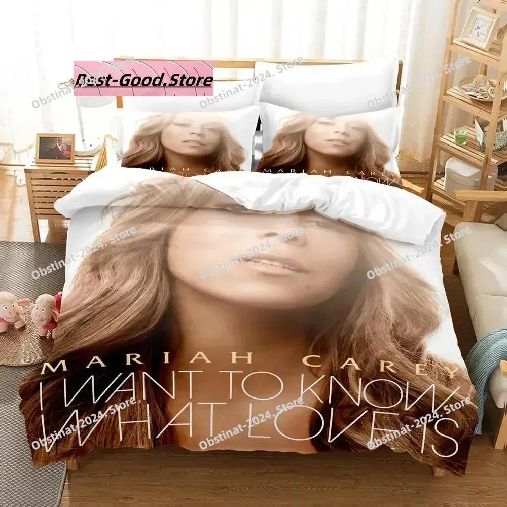 Комплект постельного белья Mariah Carey Односпальный Twin Ful Quen King-Size Размеры Размеры Комплект постельного белья Взрослый Детская спальня Комплекты пододеяльников 3D Kawai Комплект простыней