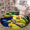 1pc Neymar15 Carpet, Round Rug, Comfortable, Suitable for Entryways, Living Rooms, Office, And Bedrooms, Christmas Decoration